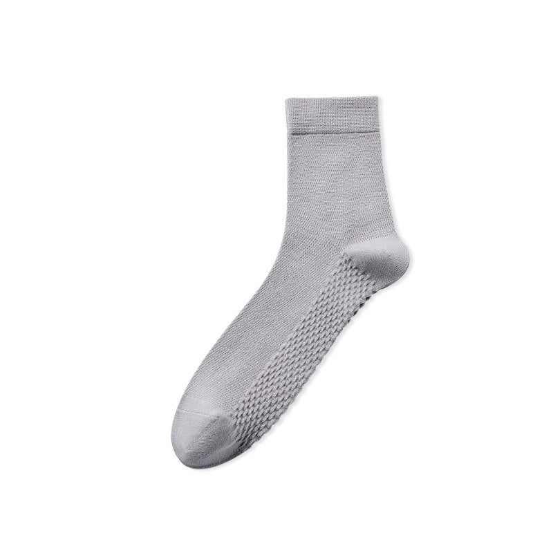Calcetines antiolor de algodón de malla para hombre de primavera-otoño-verano 