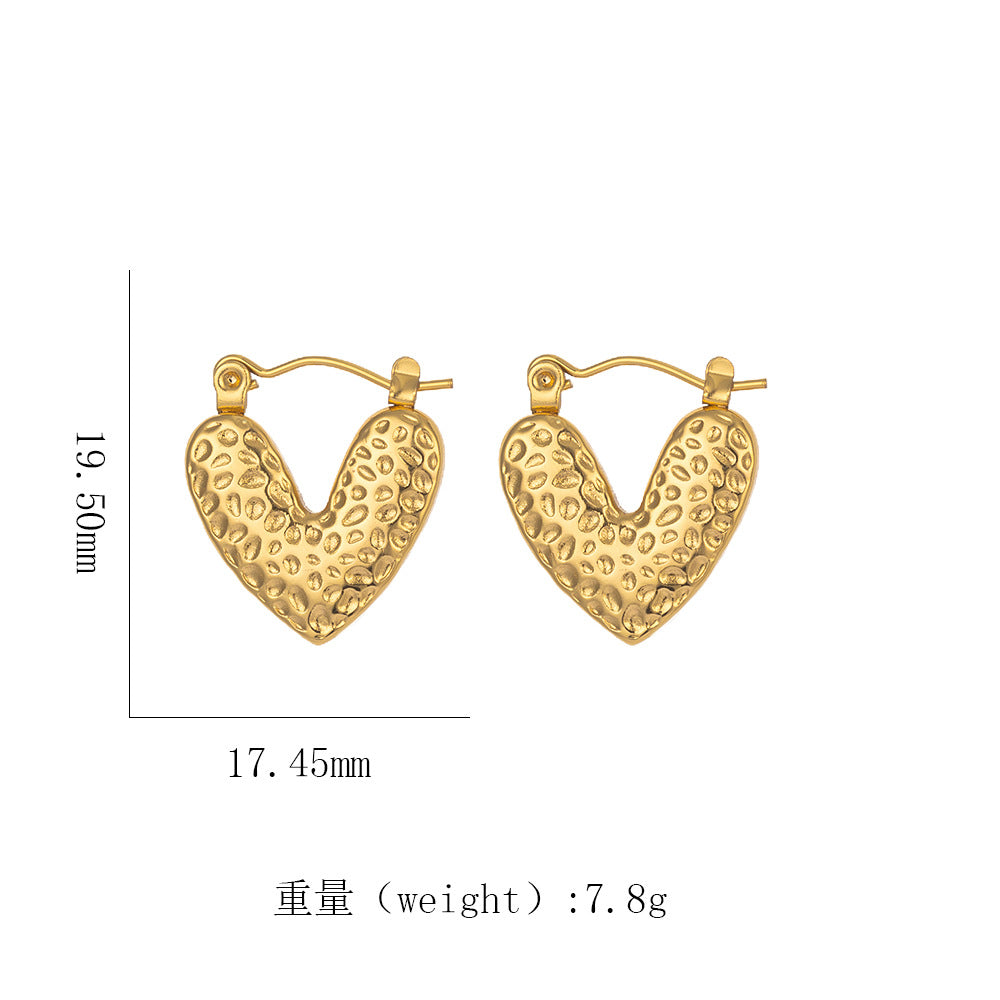 18K Gold Titanium Steel Geometric Earrings