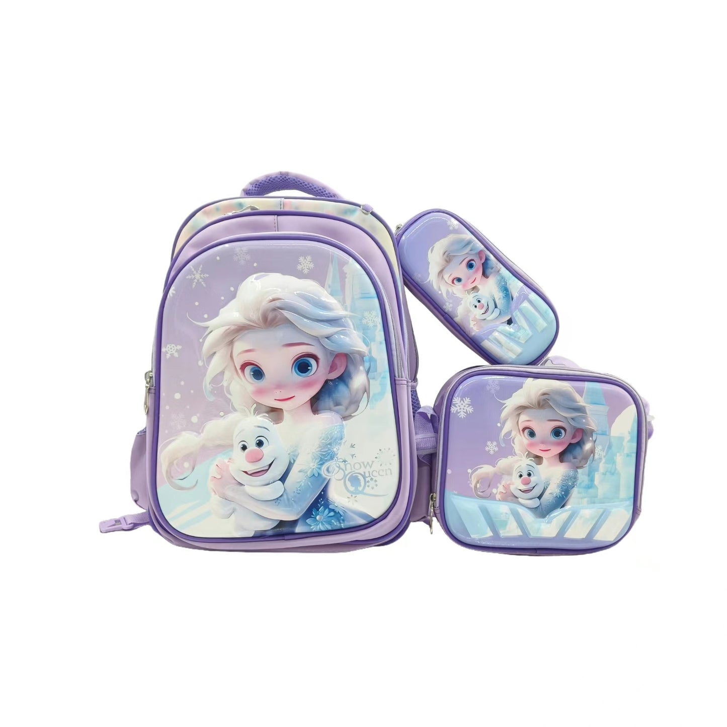 Can hold tie rod schoolbag lunch bag pencil case three-piece set