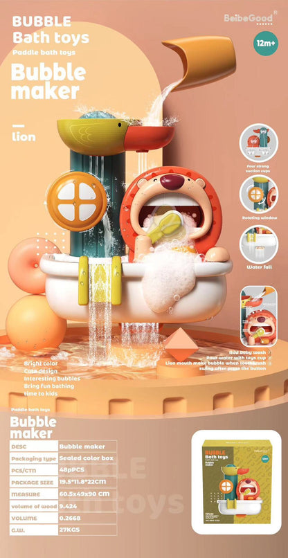 Baby Bath Toy Set Dinosaur Animal Shapes Spinning Wheel Children's Bath