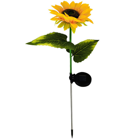 Lámpara solar con forma de girasol y control de luz inteligente 