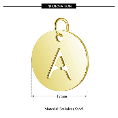 5 pcs/titanium-covered steel 26 English letter tags