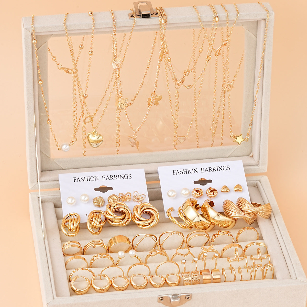 Geometric Butterfly Jewelry Set