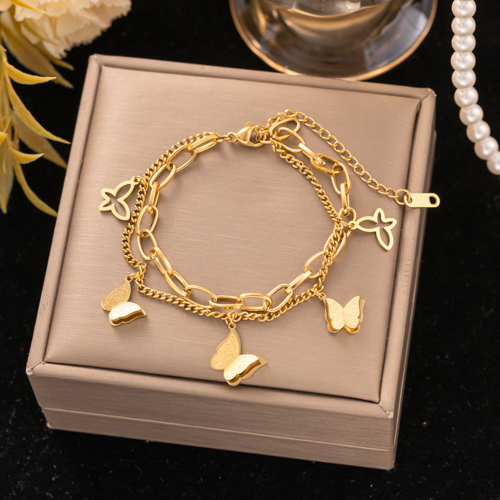 18K Gold Titanium Steel Bracelet