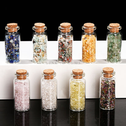 Crystal gravel wishing bottle jade agate gravel