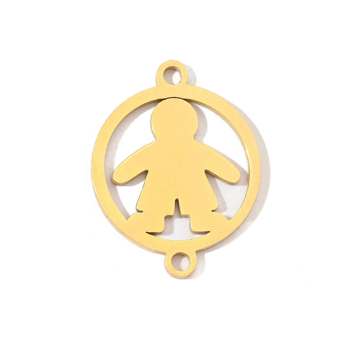 20 pcs/bag boy girl family titanium steel d pendant