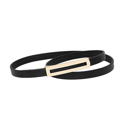 Faux Leather Snap Belt