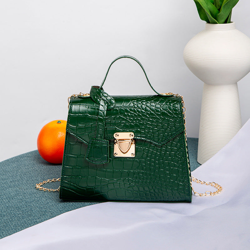 Alligator pattern Kelly bag square bag