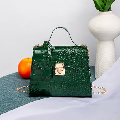 Alligator pattern Kelly bag square bag