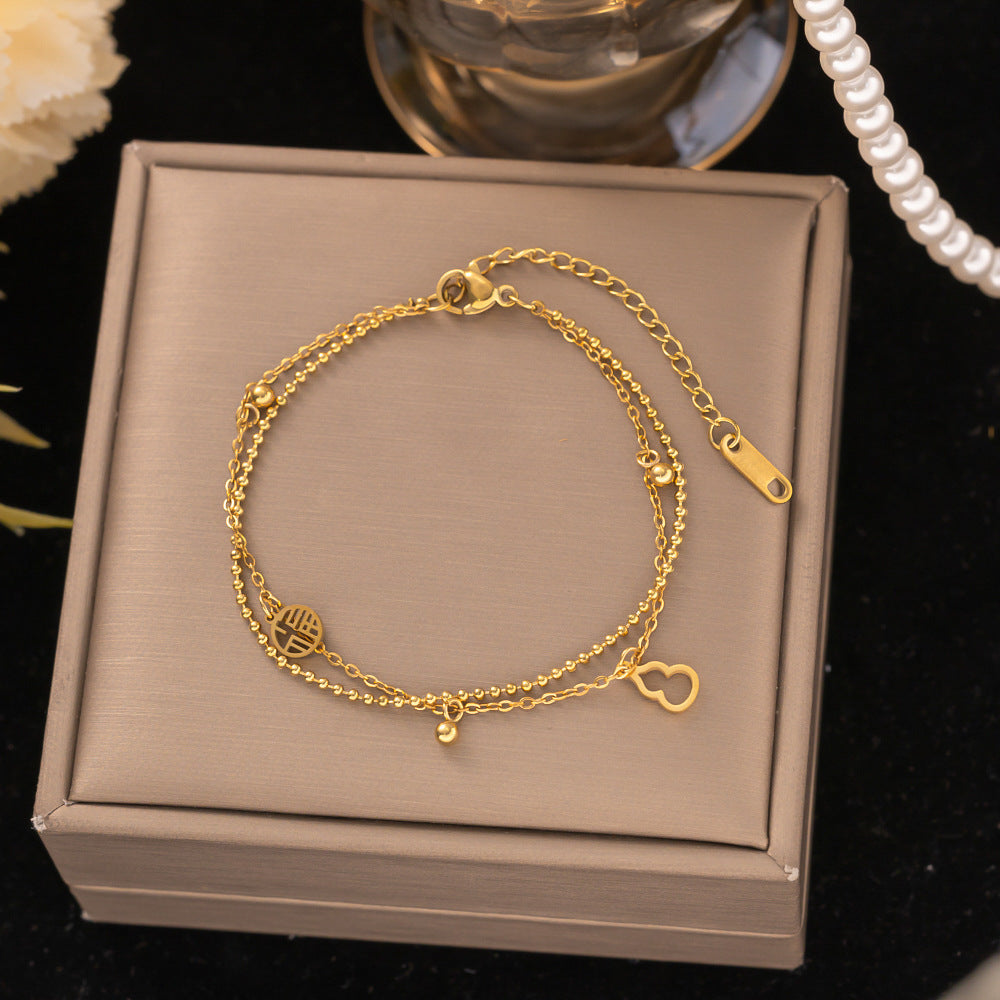 18K Gold Titanium Steel Bracelet