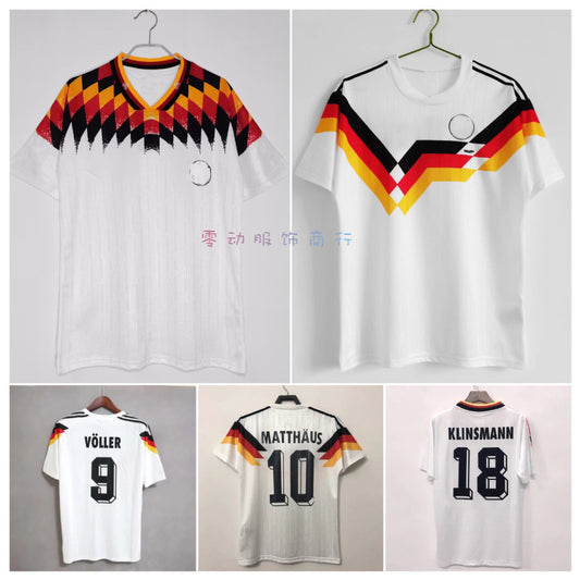 90/94 Germany Home 18 Klinsmann 10 Matth?us Classic Retro Jersey