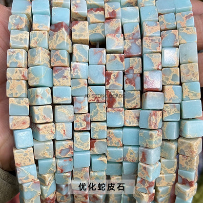 8Mm jade square crystal bracelet beads