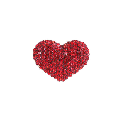 Red Love Rhinestone Brooch