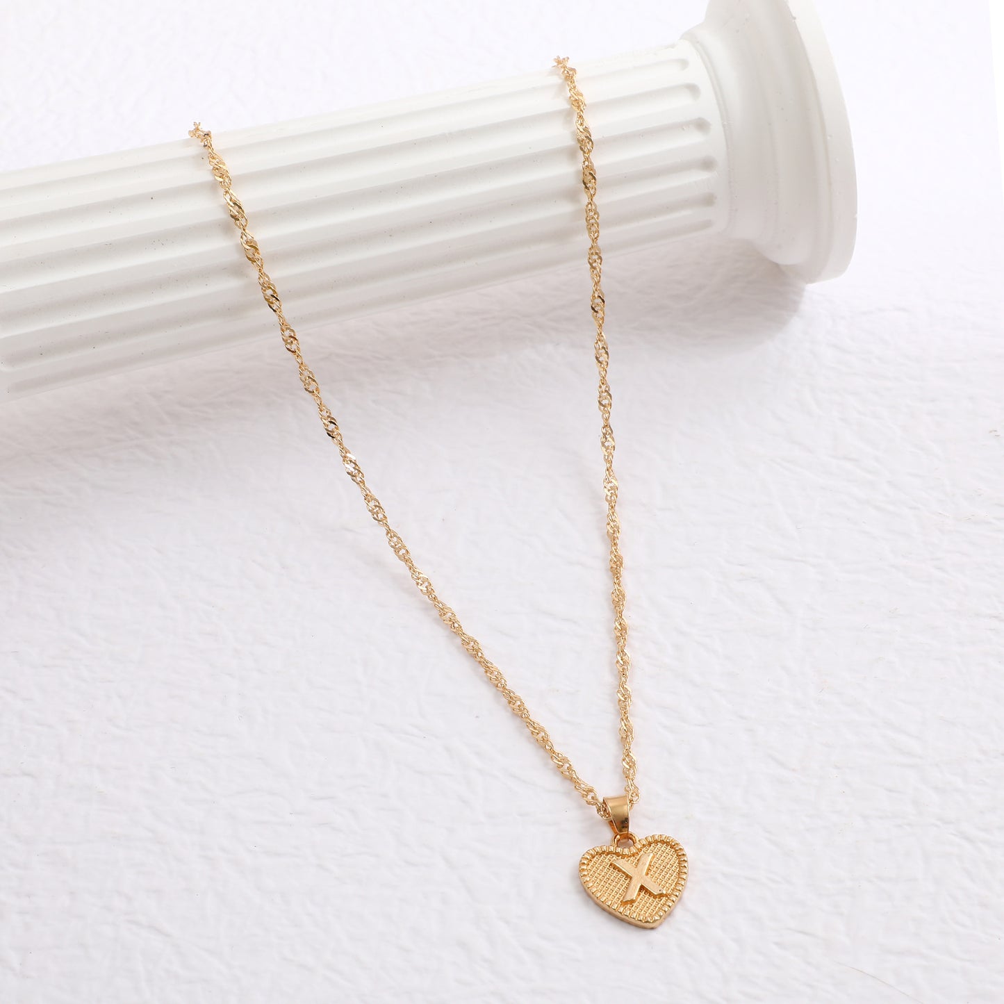 Love Heart Letter Necklace