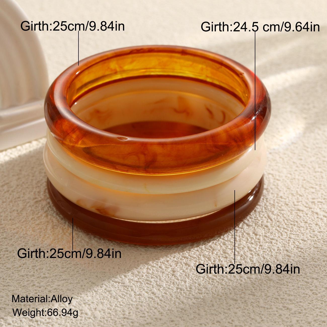 4Pcs Resin Acetate Bracelet Set