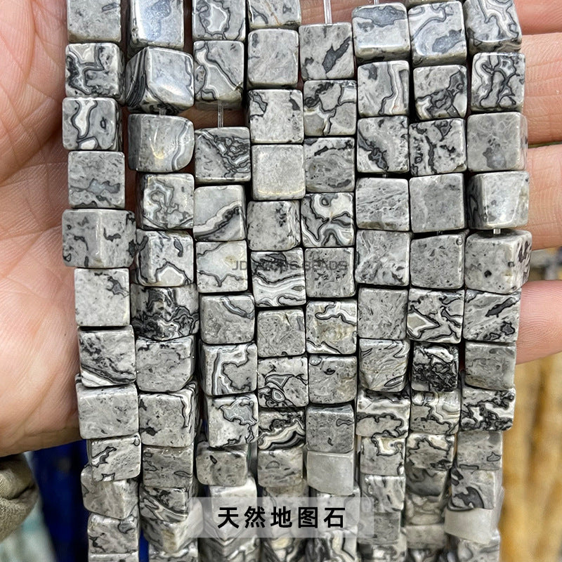 8Mm jade square crystal bracelet beads