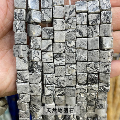 8Mm jade square crystal bracelet beads