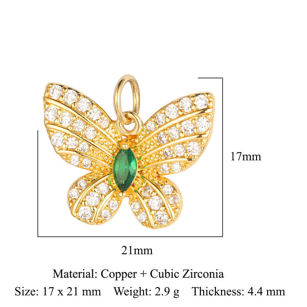 Copper Zircon Cross Virgin Necklace Pendant