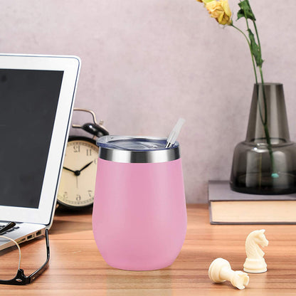 12Oz champagne glass inside and outside 304 stainless steel double egg cup