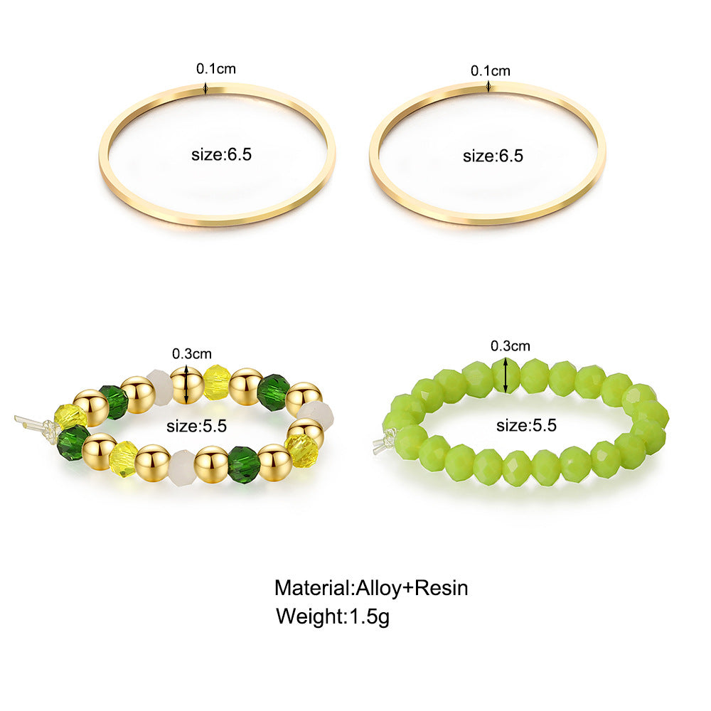 Stackable Four-Piece Ring Set