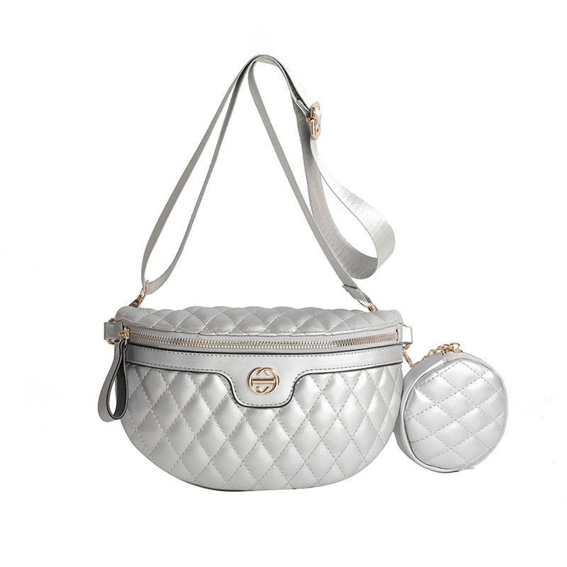 Rhombus breast bag woman