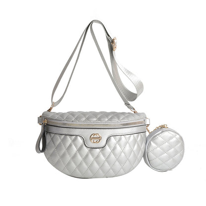 Rhombus breast bag woman