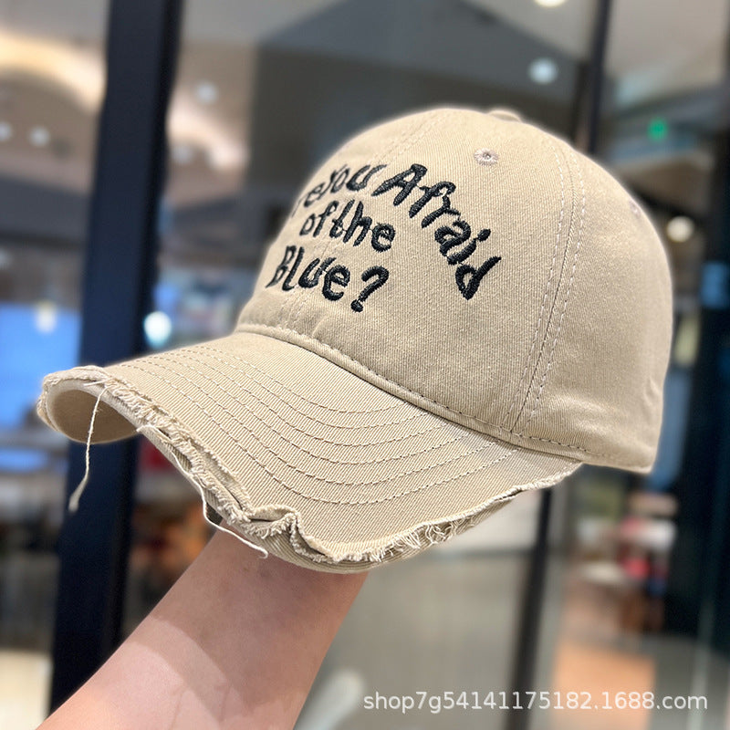 Gorra de béisbol deshilachada vintage 