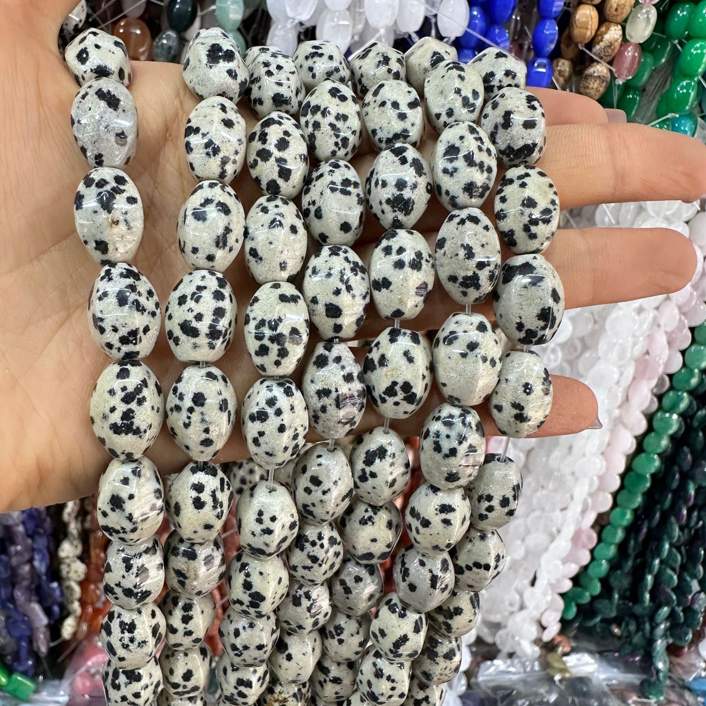 Cristal 28pcs contas de arroz hexagonais 10*14MM contas soltas 