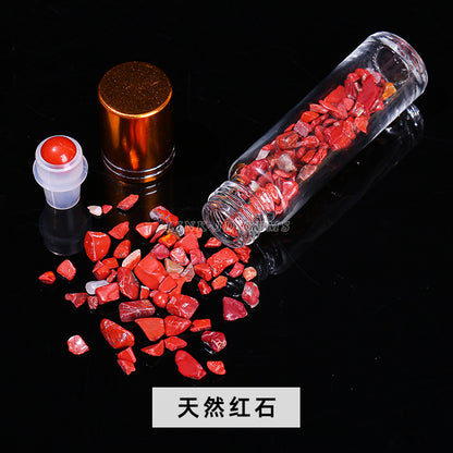 10Ml natural stone crystal ball gravel essential oil bottle
