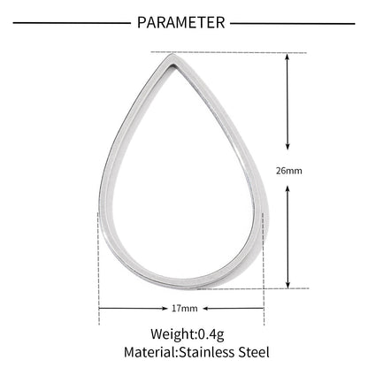 20 pcs/pack Geometric triangular round titanium steel pendant