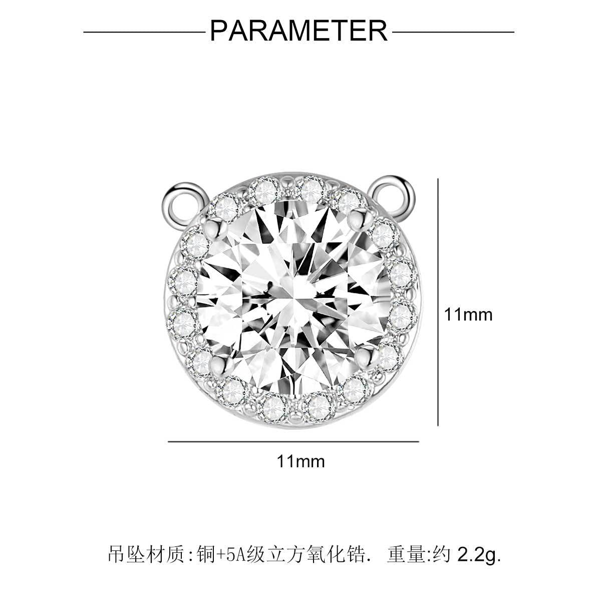 Colgante de collar entrelazado con espigas de trigo 