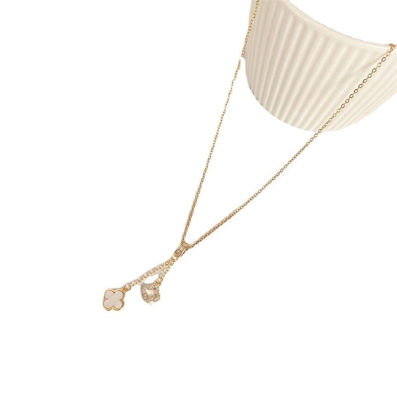 Women's Tarnish-Resistant Four-Leaf Clover Necklace