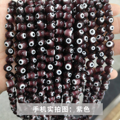 Glazed eye loose beads