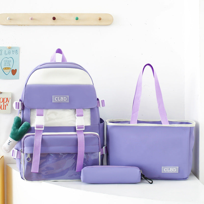 3-piece student school bag, backpack