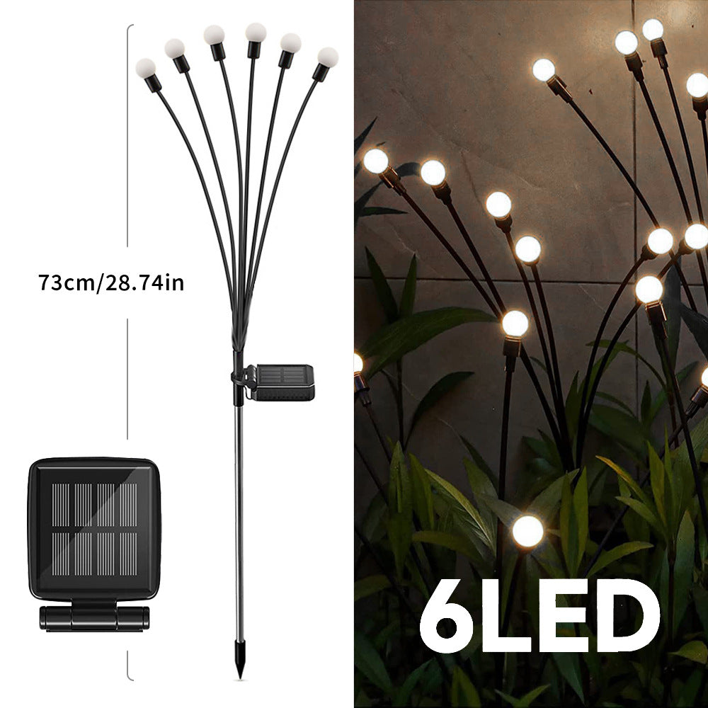 Lámpara LED para jardín Firefly solar transfronteriza 
