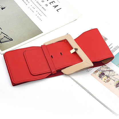 Extra wide elastic women's belt