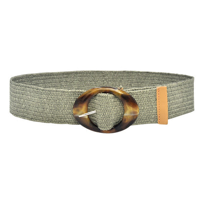Ethnic style woven elastic belt