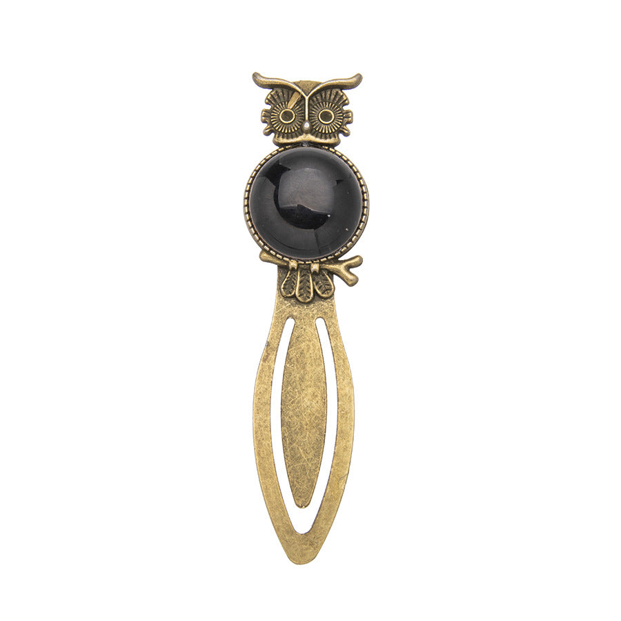 Vintage Owl Bookmark Handmade Agate Slice Bookmark