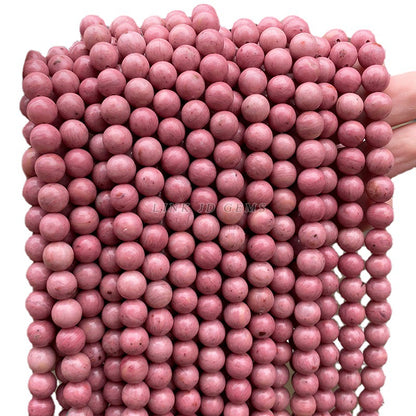 7A natural rosestone round beads