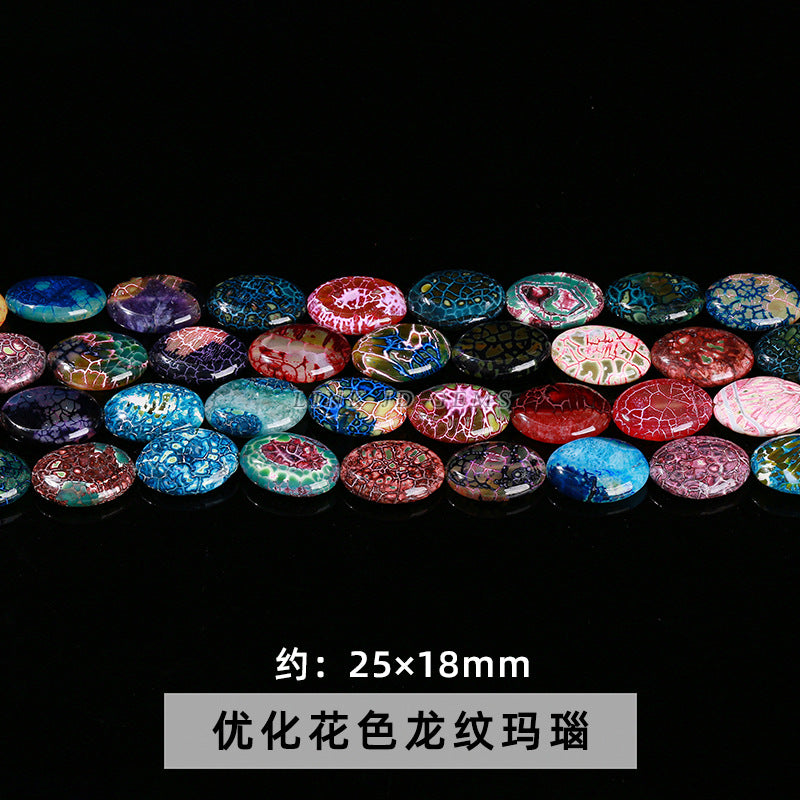 Color dragon agate water drop loose beads