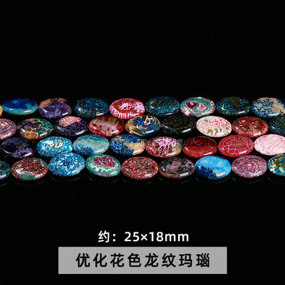 Color dragon agate water drop loose beads