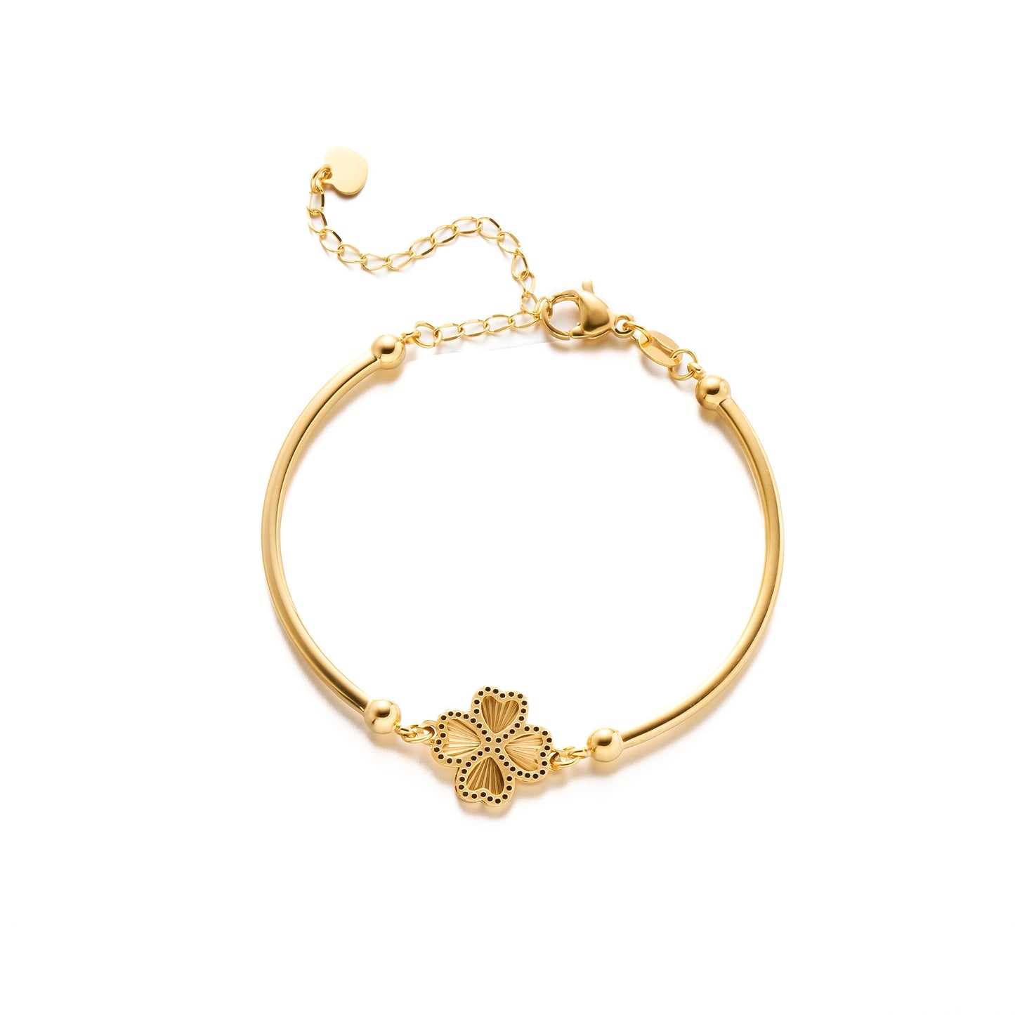 18K Gold Four-Leaf Clover Bracelet