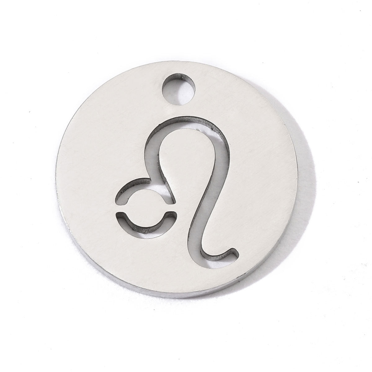 20 pcs/pack simple steel color twelve constellations titanium steel pendant