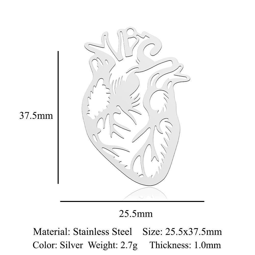 5 pcs/bag Ocean Wave Fish Scale Titanium Steel Pendant