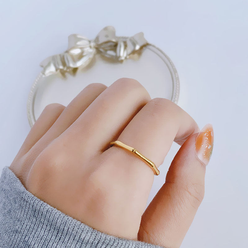 18K Gold Plated Bamboo Ring