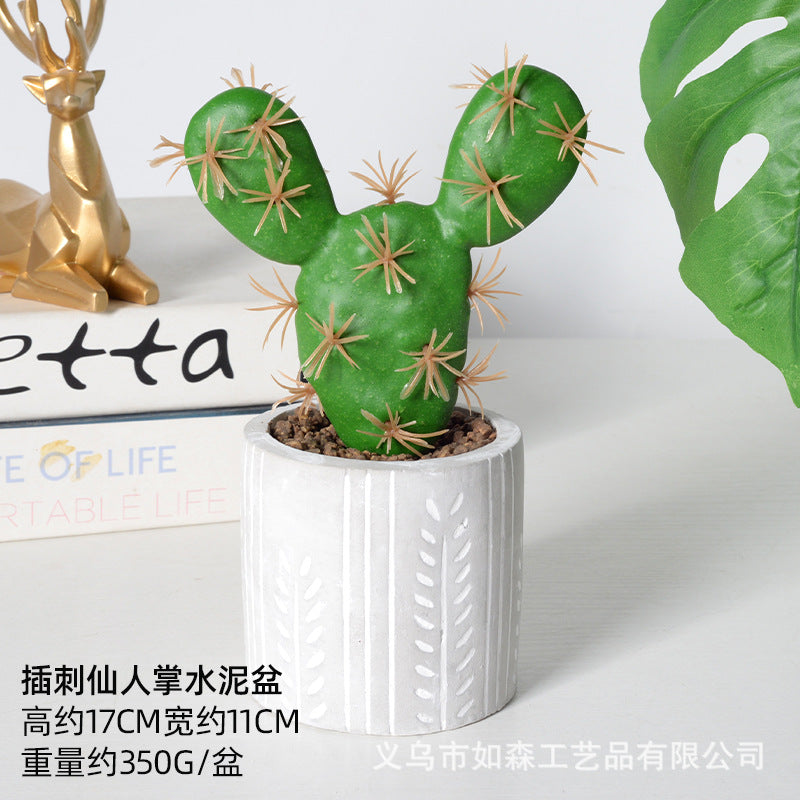 Simulation cactus green plant potted