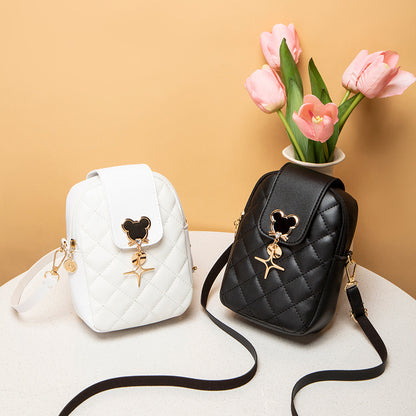 Embroidered mobile phone bag messenger bag