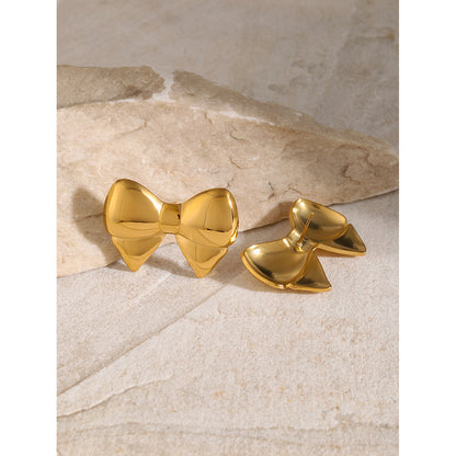 18k gold stainless steel butterfly earrings