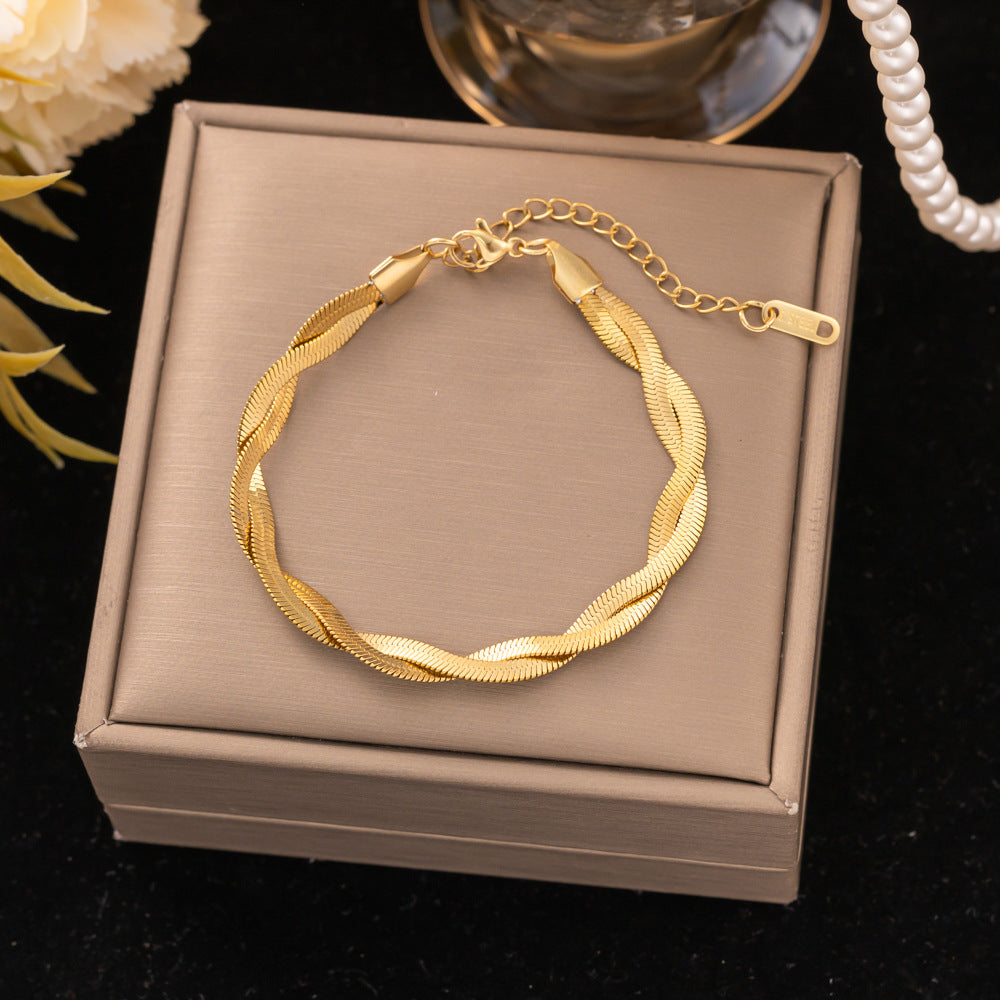 18K Gold Titanium Steel Bracelet