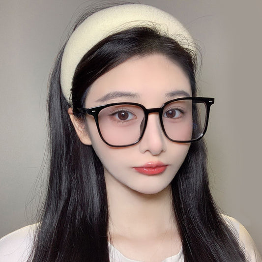 Gafas graduadas TR90 negras retro con degradado 